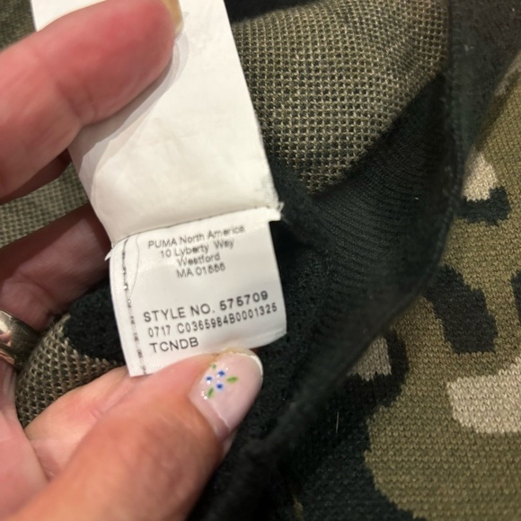 Puma EvoKnit Move Camo Hoodie Jacket Sweater Large Green - Picture 15 of 15